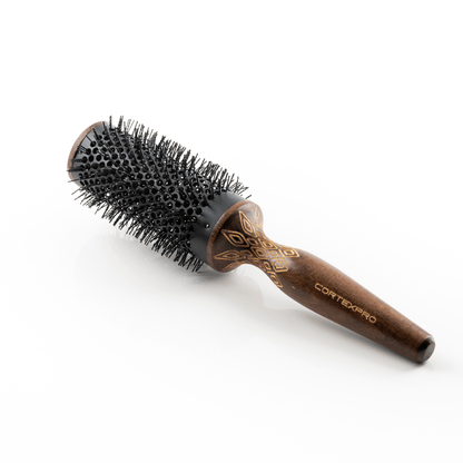 ProBrush | Cepillo Redondo Térmico con Cambio de Color por Calor Activo | Madera Marrón