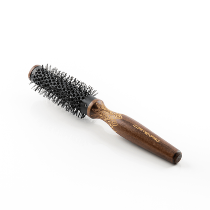 ProBrush | Cepillo Redondo Térmico con Cambio de Color por Calor Activo | Madera Marrón